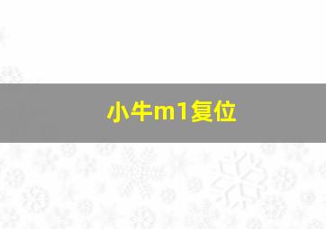 小牛m1复位