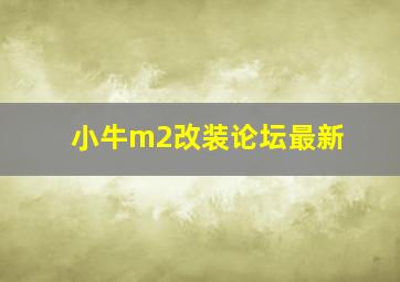 小牛m2改装论坛最新