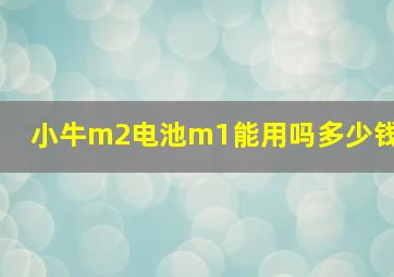 小牛m2电池m1能用吗多少钱