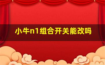 小牛n1组合开关能改吗