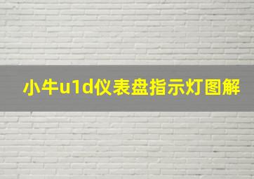 小牛u1d仪表盘指示灯图解