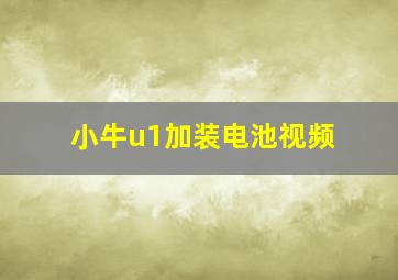 小牛u1加装电池视频