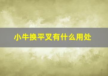 小牛换平叉有什么用处