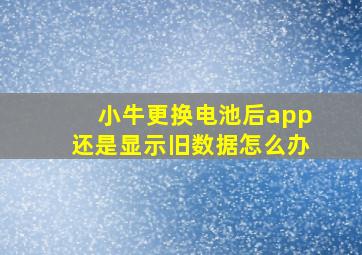 小牛更换电池后app还是显示旧数据怎么办