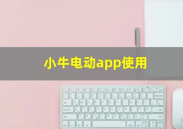 小牛电动app使用