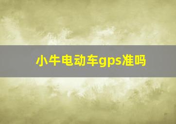 小牛电动车gps准吗