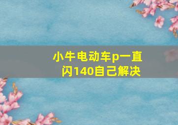 小牛电动车p一直闪140自己解决