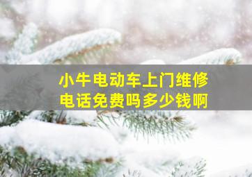 小牛电动车上门维修电话免费吗多少钱啊