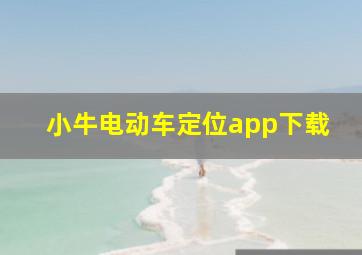 小牛电动车定位app下载