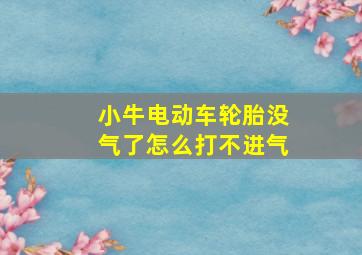 小牛电动车轮胎没气了怎么打不进气