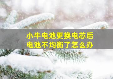 小牛电池更换电芯后电池不均衡了怎么办