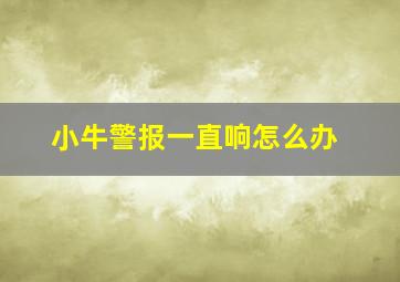 小牛警报一直响怎么办