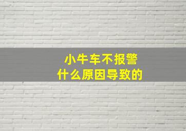 小牛车不报警什么原因导致的