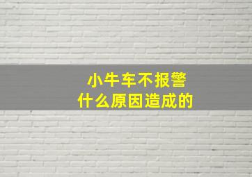 小牛车不报警什么原因造成的