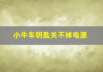 小牛车钥匙关不掉电源