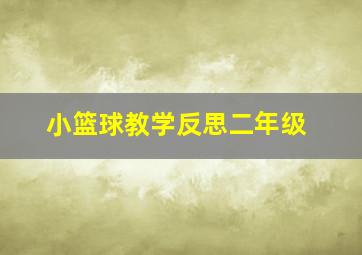 小篮球教学反思二年级