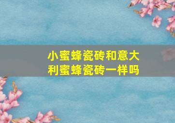 小蜜蜂瓷砖和意大利蜜蜂瓷砖一样吗