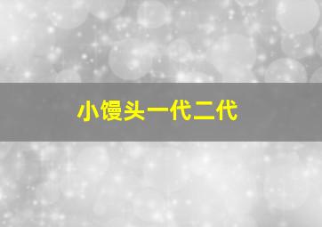 小馒头一代二代