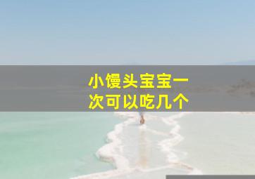 小馒头宝宝一次可以吃几个