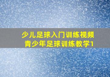 少儿足球入门训练视频青少年足球训练教学1