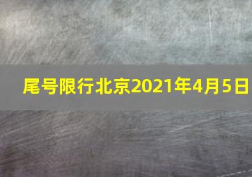 尾号限行北京2021年4月5日