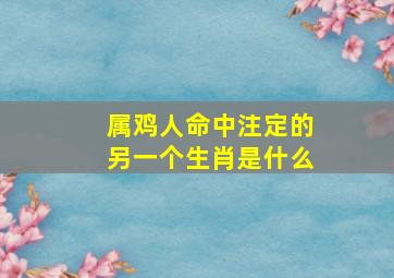 属鸡人命中注定的另一个生肖是什么