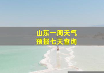 山东一周天气预报七天查询