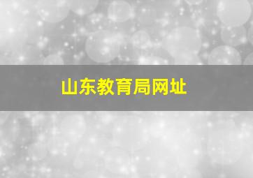 山东教育局网址