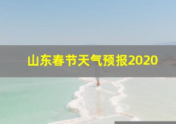 山东春节天气预报2020