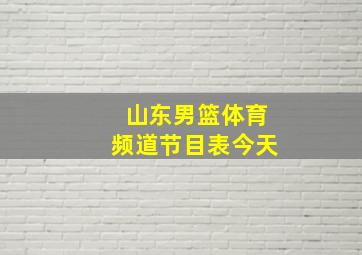 山东男篮体育频道节目表今天