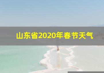 山东省2020年春节天气