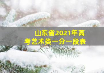 山东省2021年高考艺术类一分一段表