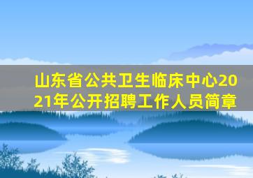 山东省公共卫生临床中心2021年公开招聘工作人员简章