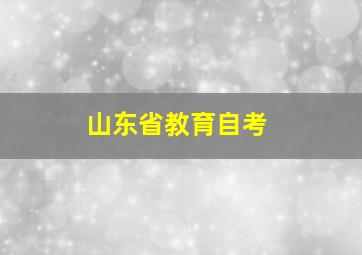 山东省教育自考