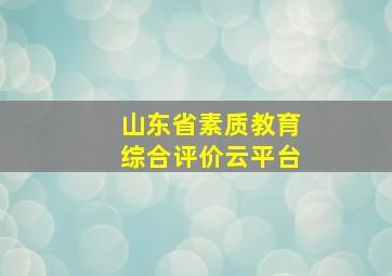 山东省素质教育综合评价云平台