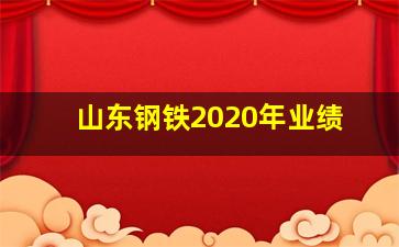 山东钢铁2020年业绩