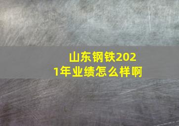 山东钢铁2021年业绩怎么样啊