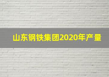 山东钢铁集团2020年产量