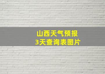 山西天气预报3天查询表图片