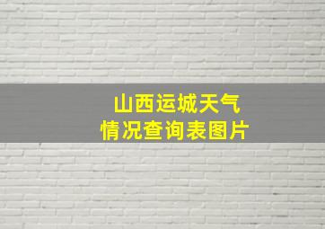 山西运城天气情况查询表图片