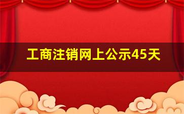 工商注销网上公示45天