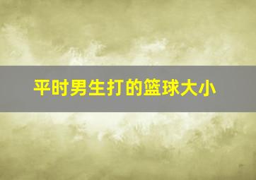 平时男生打的篮球大小