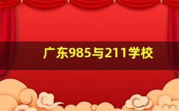 广东985与211学校