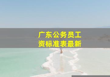 广东公务员工资标准表最新