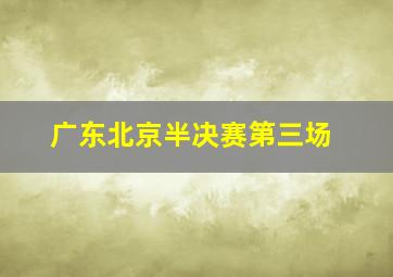 广东北京半决赛第三场