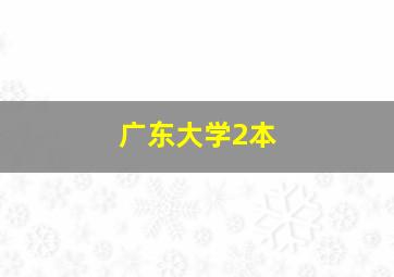 广东大学2本