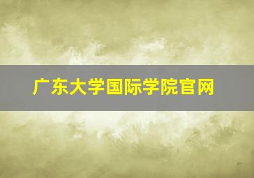 广东大学国际学院官网