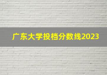 广东大学投档分数线2023