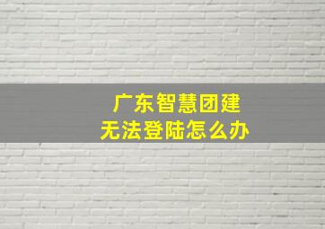 广东智慧团建无法登陆怎么办