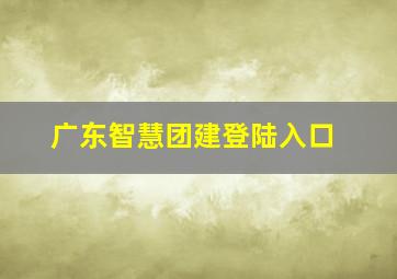 广东智慧团建登陆入口